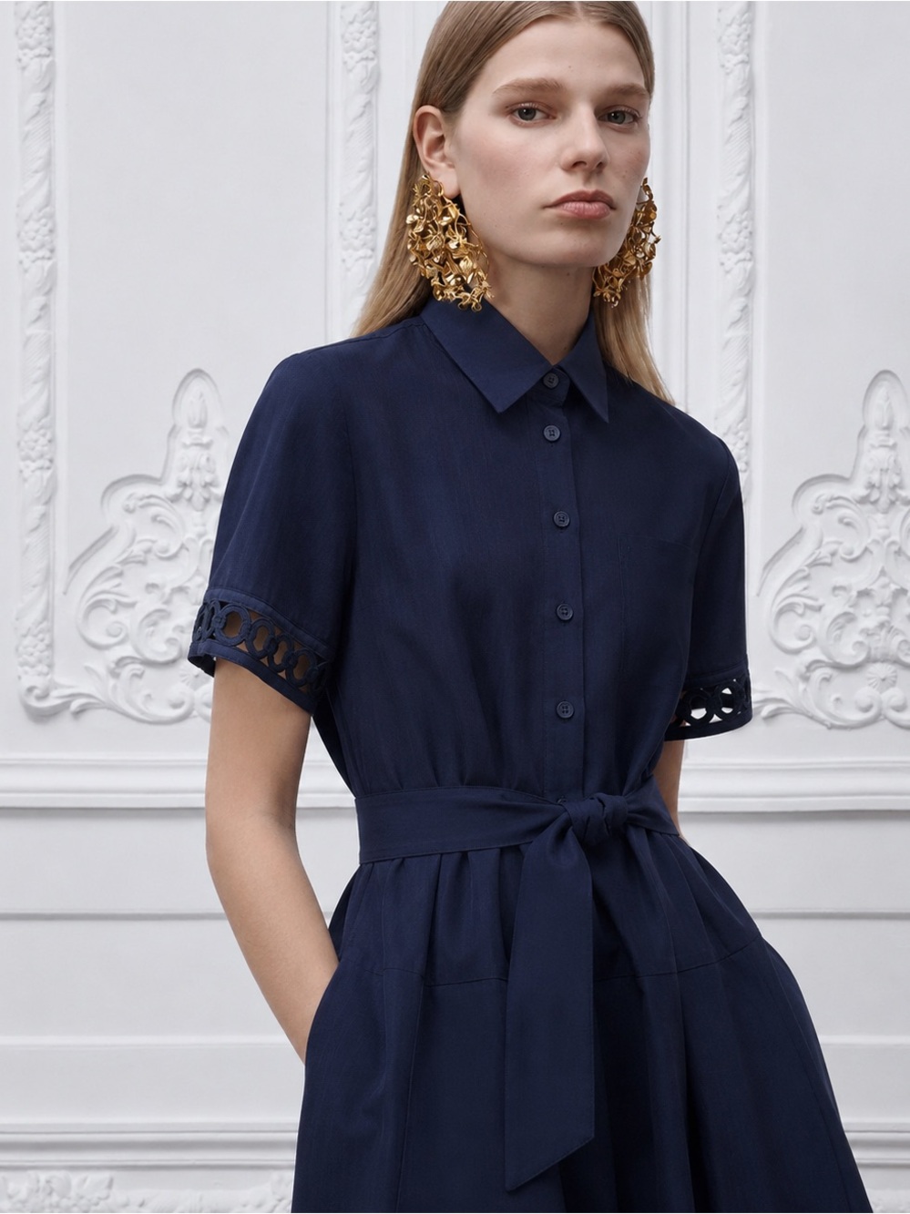 Shoshanna Navy Shirt Dress – Size 0